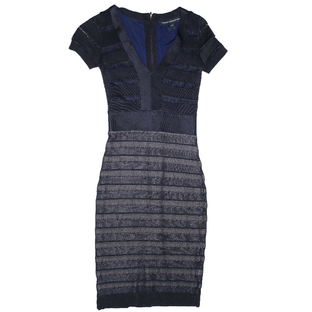 Navy French Connection Cocktail Dress - Picture 3 of 4